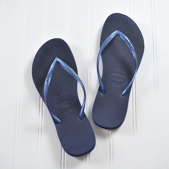 navy blue havaianas slim
